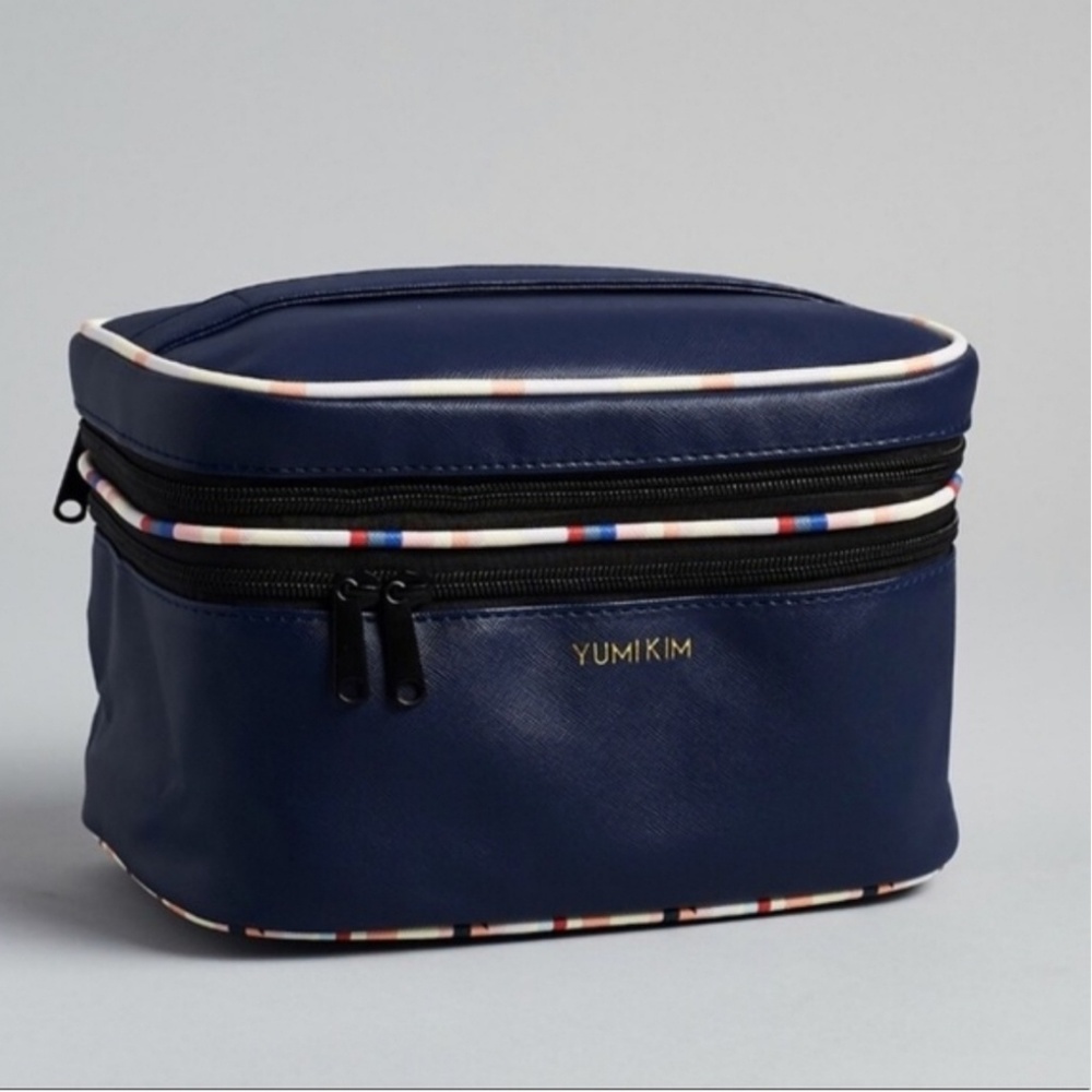 Yumi Kim blue navy makeup bag